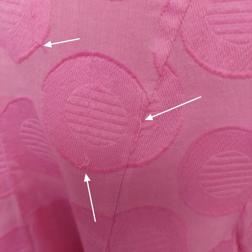 Calvin Klein Pink Circle Jacquard V-Neck Fit and Flare Dress Size 6 - Picture 6 of 9
